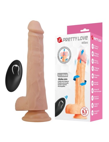 PRETTY LOVE - DILDO VIBRANTE ROTANTE E SPINTA MILES CON TELECOMANDO 23