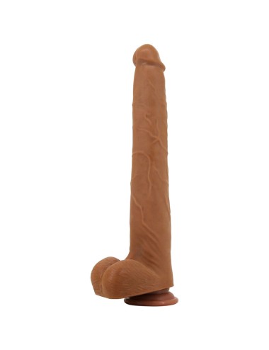 PRETTY LOVE - VIGGO DILDO REALISTICO MORBIDO AL TOCCO DELLA PELLE, 36,5 CM MARRONE