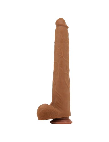 PRETTY LOVE - VIGGO DILDO REALISTICO MORBIDO AL TOCCO DELLA PELLE, 36,5 CM MARRONE