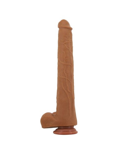 PRETTY LOVE - VIGGO DILDO REALISTICO MORBIDO AL TOCCO DELLA PELLE, 36,5 CM MARRONE