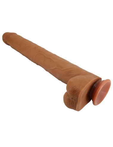 PRETTY LOVE - VIGGO DILDO REALISTICO MORBIDO AL TOCCO DELLA PELLE, 36,5 CM MARRONE
