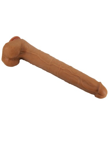PRETTY LOVE - VIGGO DILDO REALISTICO MORBIDO AL TOCCO DELLA PELLE, 36,5 CM MARRONE