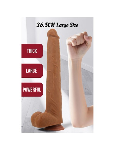 PRETTY LOVE - VIGGO DILDO REALISTICO MORBIDO AL TOCCO DELLA PELLE, 36,5 CM MARRONE