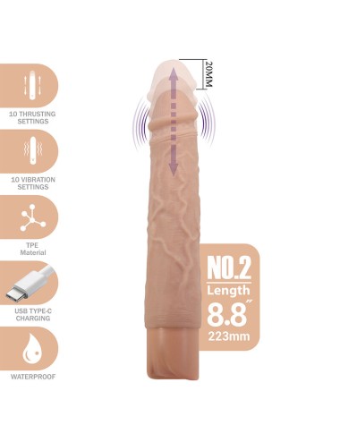 PRETTY LOVE - KESSLER DILDO VIBRANTE REALISTICO CON 10 MODALITÀ DI VIBRAZIONE E 10 ROTAZIONI