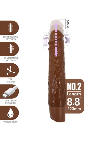 PRETTY LOVE - KESSLER DILDO VIBRANTE REALISTICO CON 10 MODALITÀ DI VIBRAZIONE E 10 ROTAZIONI