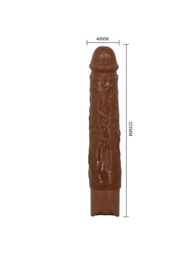 PRETTY LOVE - KESSLER DILDO VIBRANTE REALISTICO CON 10 MODALITÀ DI VIBRAZIONE E 10 ROTAZIONI, 22 CM, MARRONE