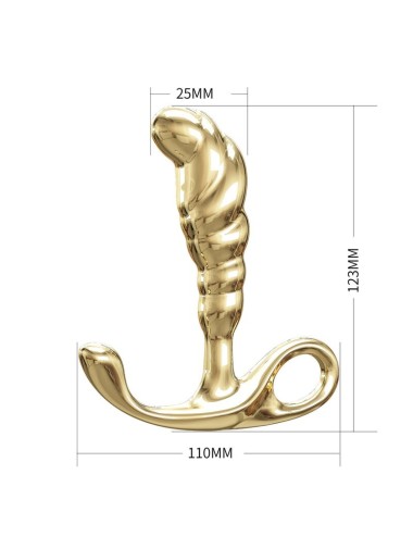 PRETTY LOVE - MASSAGGIATORE PROSTATICO IN LEGA DI ZINCO JACK, COLORE ORO