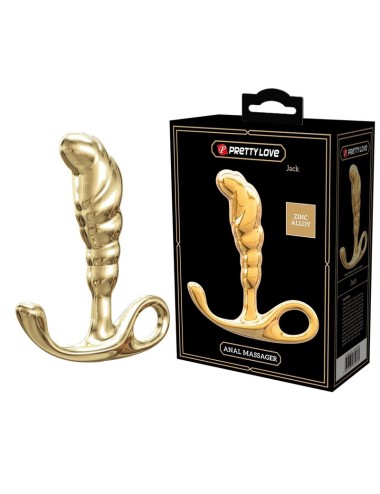 PRETTY LOVE - MASSAGGIATORE PROSTATICO IN LEGA DI ZINCO JACK, COLORE ORO
