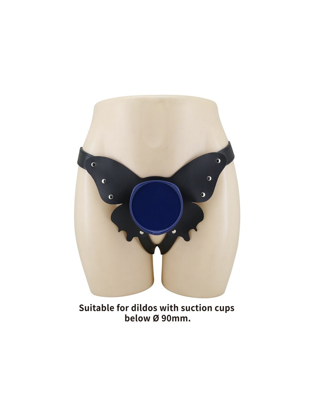 PRETTY LOVE - SLIP UNIVERSALI CON IMBRACATURA STRAP-ON NERI E BLU