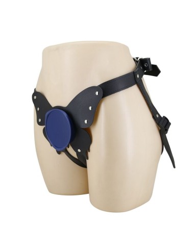 PRETTY LOVE - SLIP UNIVERSALI CON IMBRACATURA STRAP-ON NERI E BLU