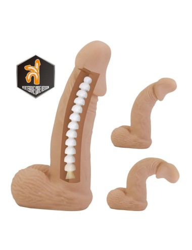 PRETTY LOVE - IMBRACATURA ZANE CON DILDO FLESSIBILE 17 CM Ø 4,3 CM NATURALE