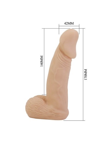 PRETTY LOVE - IMBRACATURA ZANE CON DILDO FLESSIBILE 17 CM Ø 4,3 CM NATURALE