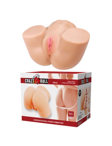 CRAZY BULL - OLIVIA DOPPIO MASTURBATORE VIBRANTE VAGINALE E ANALE IN CARNE