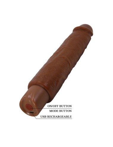 PRETTY LOVE - VIBRATORE REALISTICO GAVIN 25 CM Ø 5 CM MARRONE