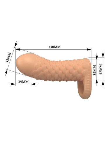 PRETTY LOVE - MANICOTTO DI ESTENSIONE DEL PENE NESMITH 13 CM Ø 3,8 CM NATURALE