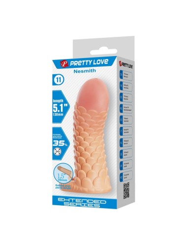 PRETTY LOVE - MANICOTTO DI ESTENSIONE DEL PENE NESMITH 13 CM Ø 3,8 CM NATURALE