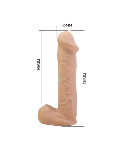 PRETTY LOVE - IMBRACATURA KASPAR CON DILDO FLESSIBILE 21 CM Ø 5 CM NATURALE