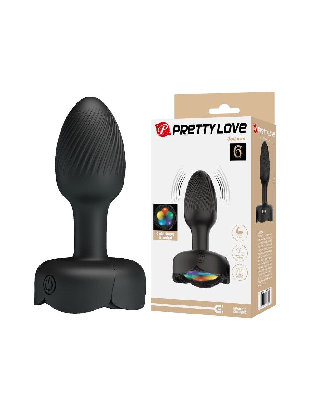PRETTY LOVE - PLUG ANALE VIBRANTE RICARICABILE CON 10 MODALITÀ