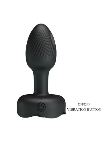 PRETTY LOVE - PLUG ANALE VIBRANTE RICARICABILE CON 10 MODALITÀ, NERO