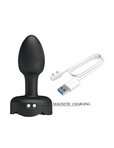 PRETTY LOVE - PLUG ANALE VIBRANTE RICARICABILE CON 10 MODALITÀ, NERO