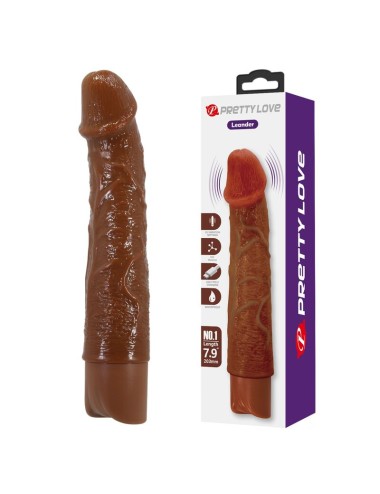 PRETTY LOVE - LEONARDO VIBRATORE REALISTICO 20 CM Ø 4 CM MARRONE