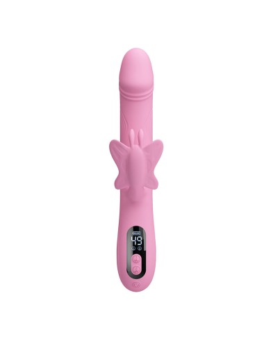 PRETTY LOVE - VIBRATORE BELLA RABBIT CON STIMOLAZIONE A FARFALLA E LED ROSA