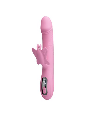 PRETTY LOVE - VIBRATORE BELLA RABBIT CON STIMOLAZIONE A FARFALLA E LED ROSA