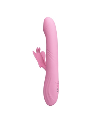 PRETTY LOVE - VIBRATORE BELLA RABBIT CON STIMOLAZIONE A FARFALLA E LED ROSA