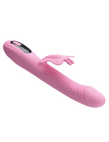 PRETTY LOVE - VIBRATORE BELLA RABBIT CON STIMOLAZIONE A FARFALLA E LED ROSA