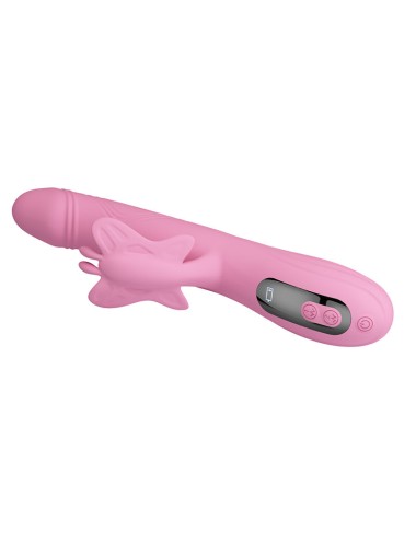 PRETTY LOVE - VIBRATORE BELLA RABBIT CON STIMOLAZIONE A FARFALLA E LED ROSA