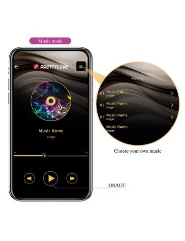 PRETTY LOVE - HAZELYNN MASSAGGIATORE ROSA CON 12 FUNZIONI E CONTROLLO TRAMITE APP