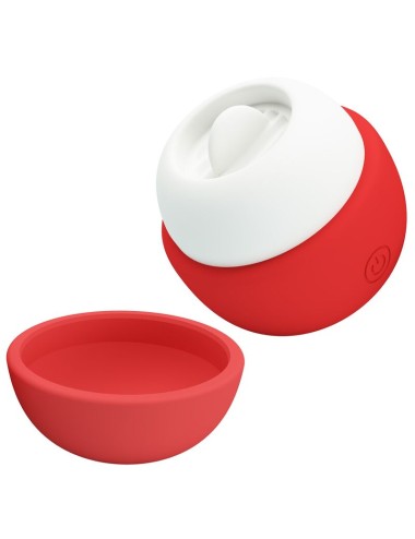 PRETTY LOVE - STIMOLATORE CLITORIDEO RICARICABILE CON EFFETTO LINGUA ROSSO