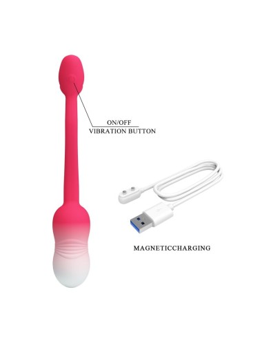 PRETTY LOVE - UOVO VIBRANTE CON CONTROLLO TRAMITE APP PULSEN, 12 FUNZIONI, RICARICABILE TRAMITE USB, ROSA