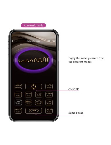 PRETTY LOVE - UOVO VIBRANTE CON CONTROLLO TRAMITE APP PULSEN, 12 FUNZIONI, RICARICABILE TRAMITE USB, ROSA