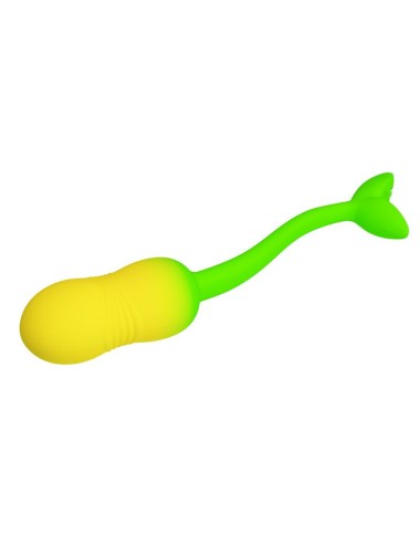 PRETTY LOVE - UOVO VIBRANTE CONTROLLABILE TRAMITE APP PULSEN, 12 FUNZIONI, RICARICABILE TRAMITE USB, VERDE-GIALLO