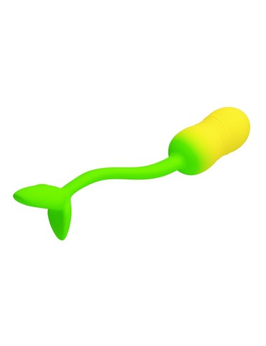 PRETTY LOVE - UOVO VIBRANTE CONTROLLABILE TRAMITE APP PULSEN, 12 FUNZIONI, RICARICABILE TRAMITE USB, VERDE-GIALLO