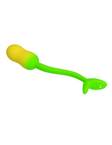 PRETTY LOVE - UOVO VIBRANTE CONTROLLABILE TRAMITE APP PULSEN, 12 FUNZIONI, RICARICABILE TRAMITE USB, VERDE-GIALLO