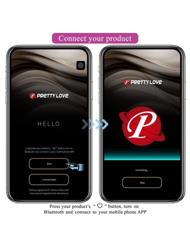 PRETTY LOVE - UOVO VIBRANTE CONTROLLABILE TRAMITE APP PULSEN, 12 FUNZIONI, RICARICABILE TRAMITE USB, VERDE-GIALLO