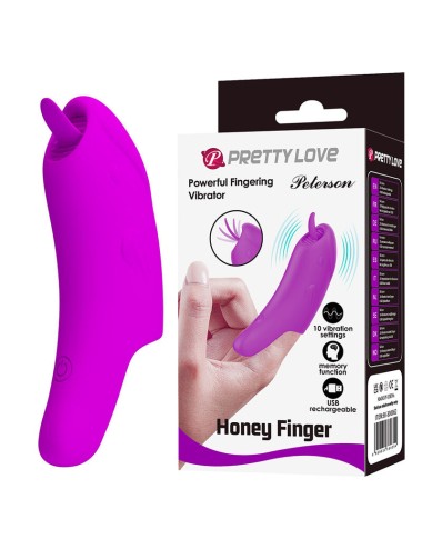 PRETTY LOVE - PETERSON HONEY FINGER VIBRATORE DA DITO RICARICABILE VIOLA