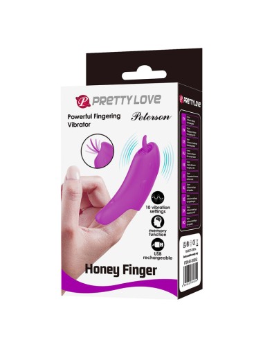 PRETTY LOVE - PETERSON HONEY FINGER VIBRATORE DA DITO RICARICABILE VIOLA