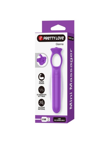 PRETTY LOVE - GIANA MINI MASSAGGIATORE VIBRANTE RICARICABILE VIOLA