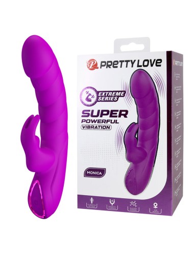 PRETTY LOVE - MONICA VIBRATORE RICARICABILE A DOPPIA STIMOLAZIONE DEL PUNTO G E DEL CLITORIDE