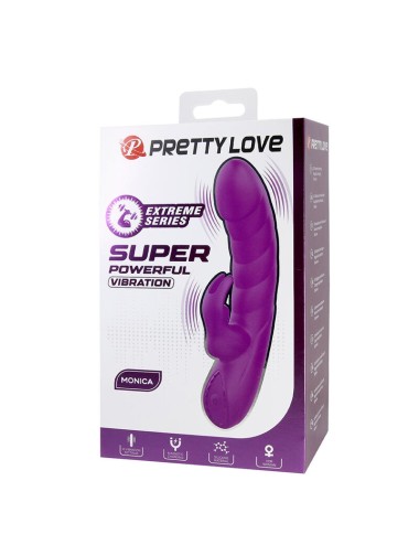 PRETTY LOVE - MONICA VIBRATORE RICARICABILE A DOPPIA STIMOLAZIONE DEL PUNTO G E DEL CLITORIDE