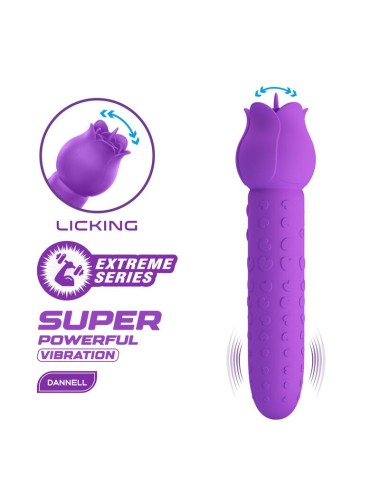 PRETTY LOVE - VIBRATORE RICARICABILE DANNELL PER STIMOLAZIONE ORALE E CLITORIDEA