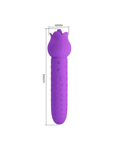 PRETTY LOVE - VIBRATORE RICARICABILE DANNELL PER STIMOLAZIONE ORALE E CLITORIDEA