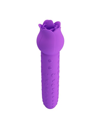PRETTY LOVE - VIBRATORE RICARICABILE DANNELL PER STIMOLAZIONE ORALE E CLITORIDEA, VIOLA