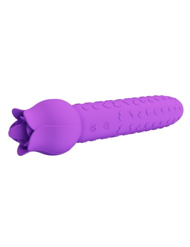 PRETTY LOVE - VIBRATORE RICARICABILE DANNELL PER STIMOLAZIONE ORALE E CLITORIDEA, VIOLA