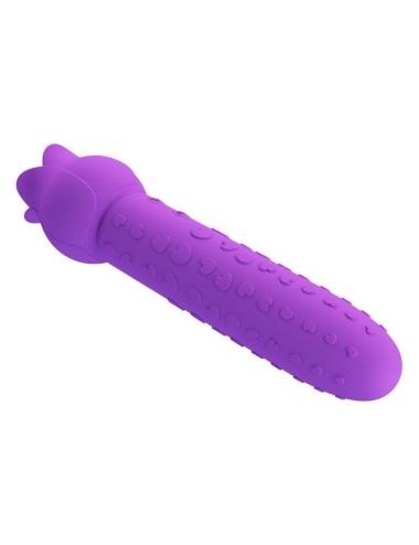 PRETTY LOVE - VIBRATORE RICARICABILE DANNELL PER STIMOLAZIONE ORALE E CLITORIDEA, VIOLA