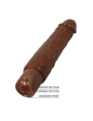 PRETTY LOVE - VIBRATORE REALISTICO DUKE 23,5 CM Ø 4,8 CM MARRONE