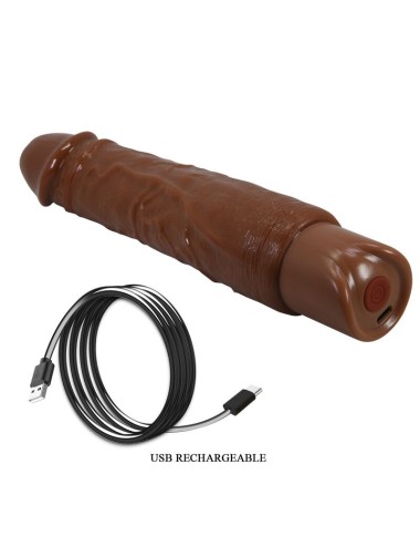 PRETTY LOVE - VIBRATORE REALISTICO DUKE 23,5 CM Ø 4,8 CM MARRONE
